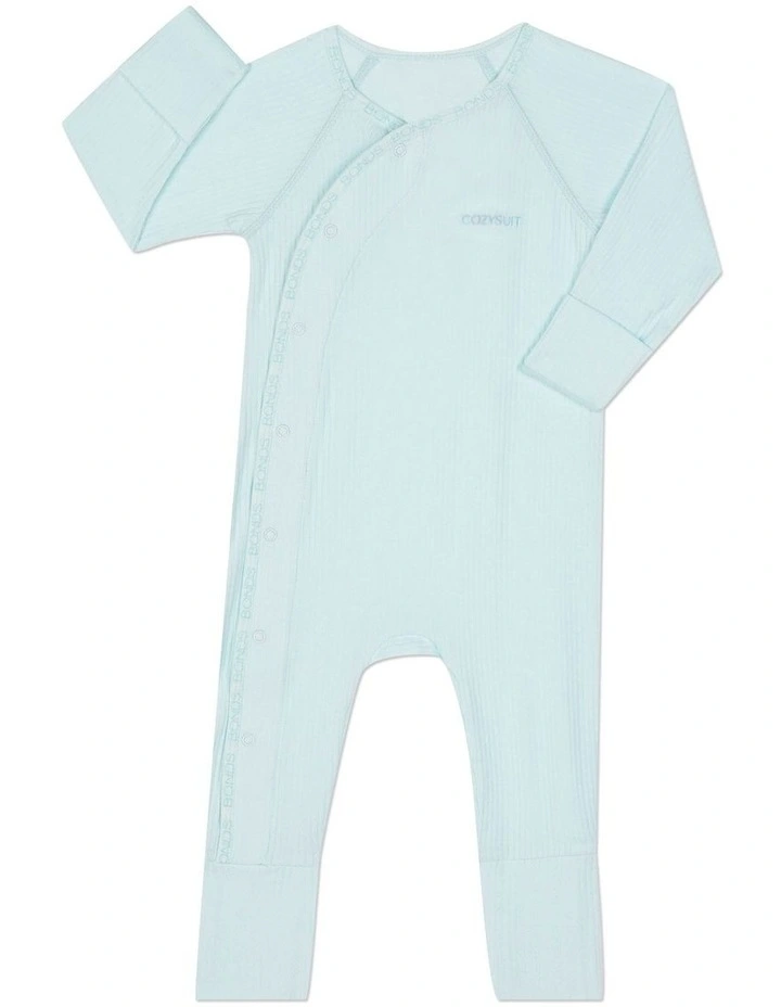 Baby Pointelle Coverall in Green image 1