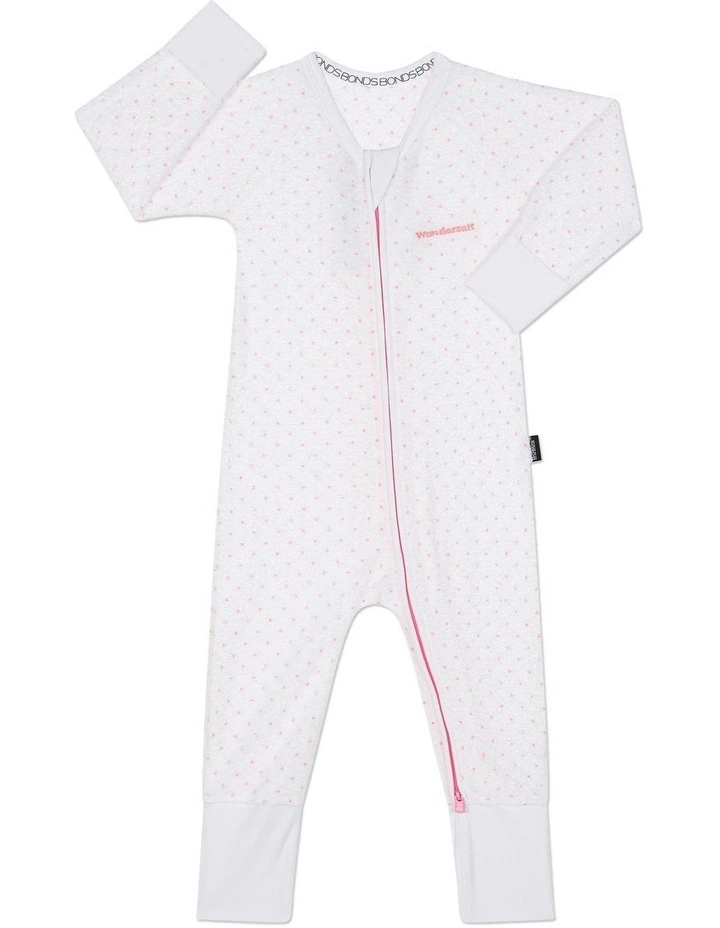 Poodelette Zip Wondersuit in White image 1
