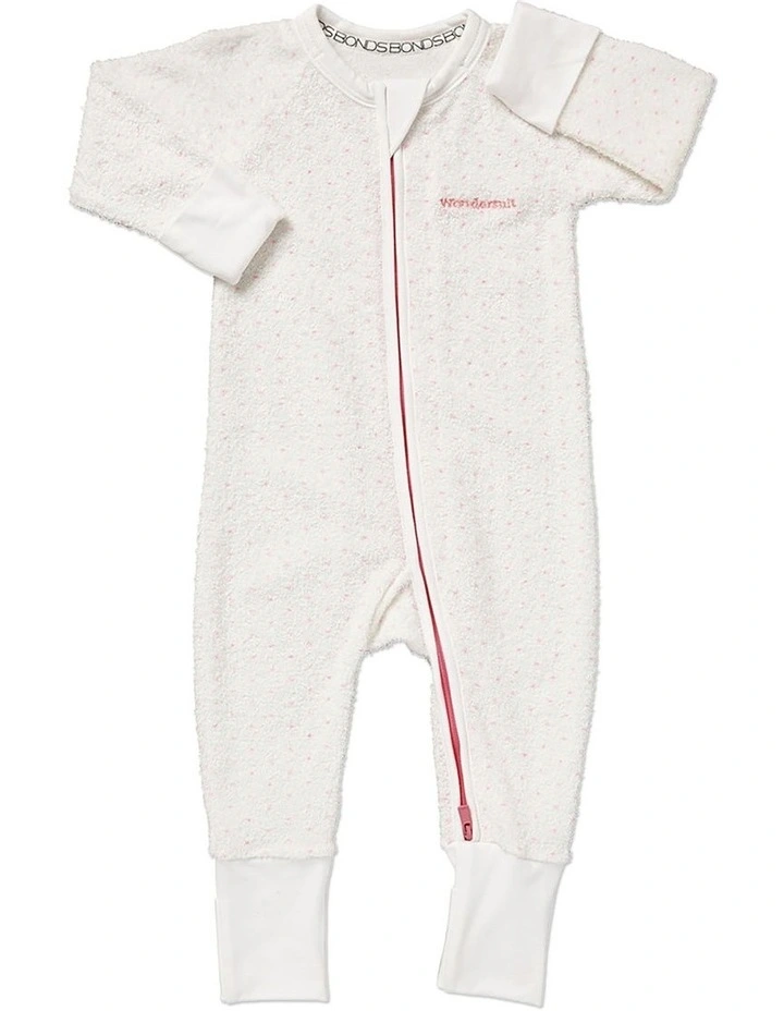 Poodelette Zip Wondersuit in White image 2