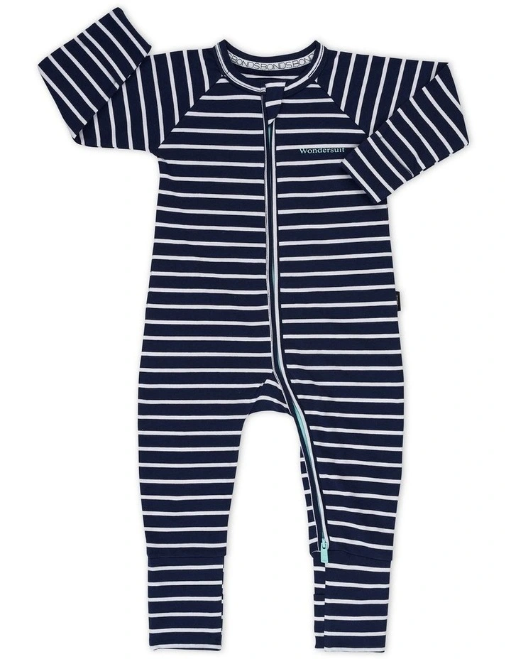 Baby Zip Wondersuit in Navy image 1