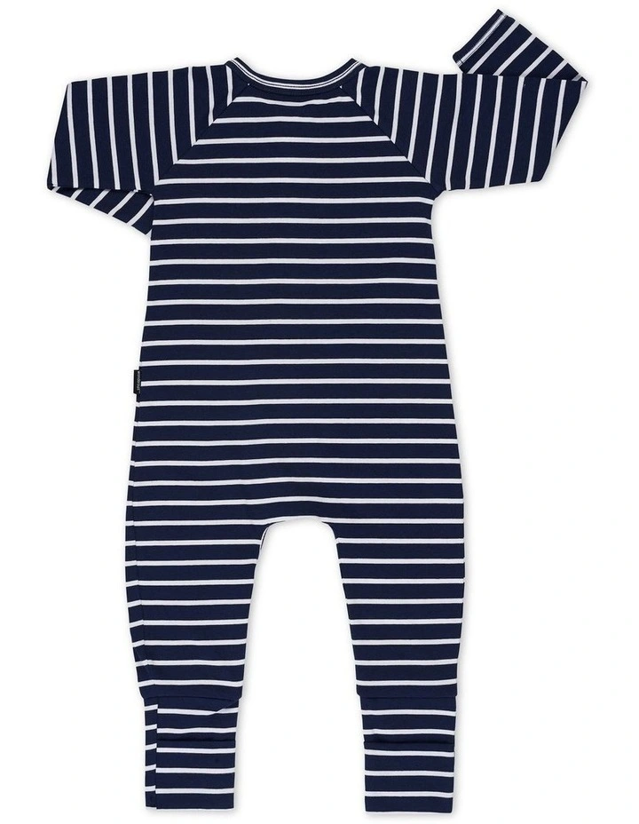 Baby Zip Wondersuit in Navy image 2