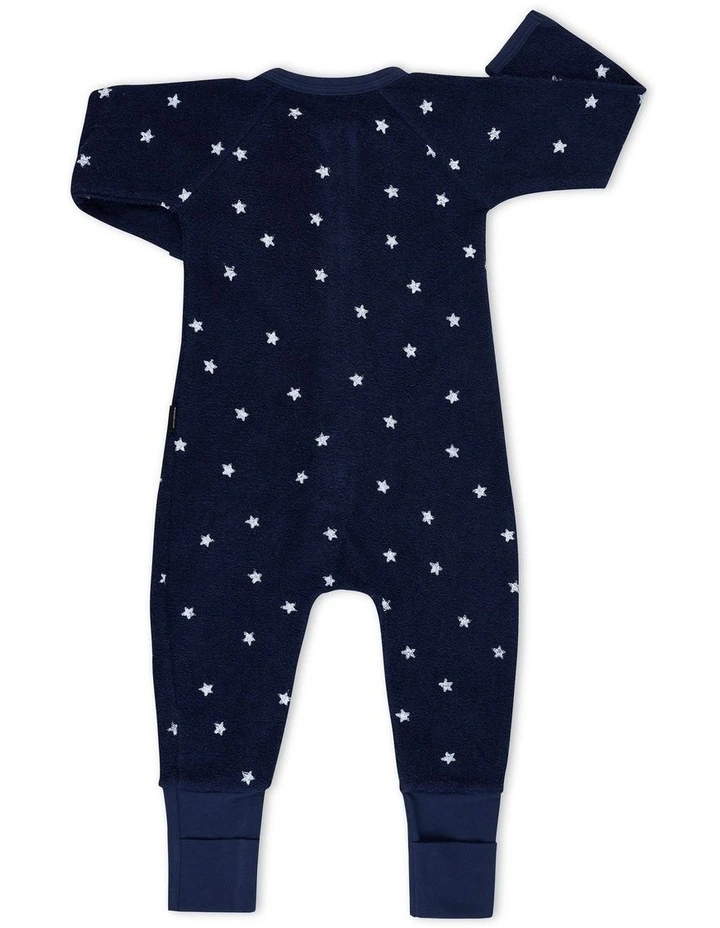 Baby Poodlette Zip Wondersuit in Navy image 2