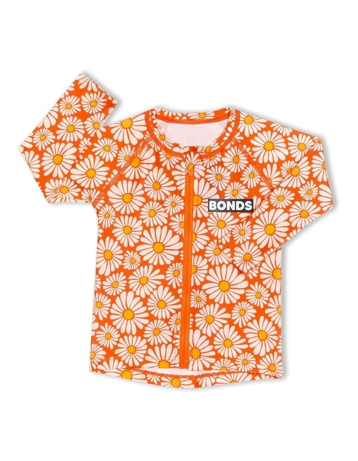 Baby Zip Rashie in Orange image 1