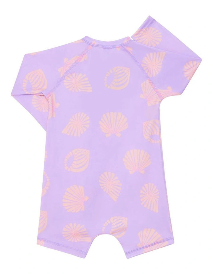 Bonds Swim Long Sleeve Zippy in Purple image 2
