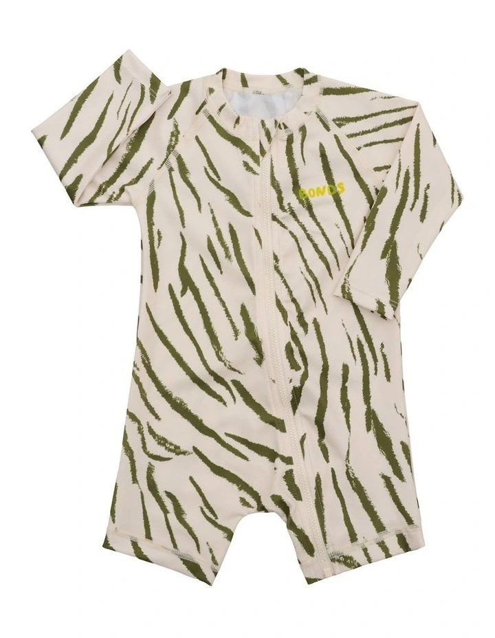 Baby Swim Long Sleeve Zippy in Green image 1