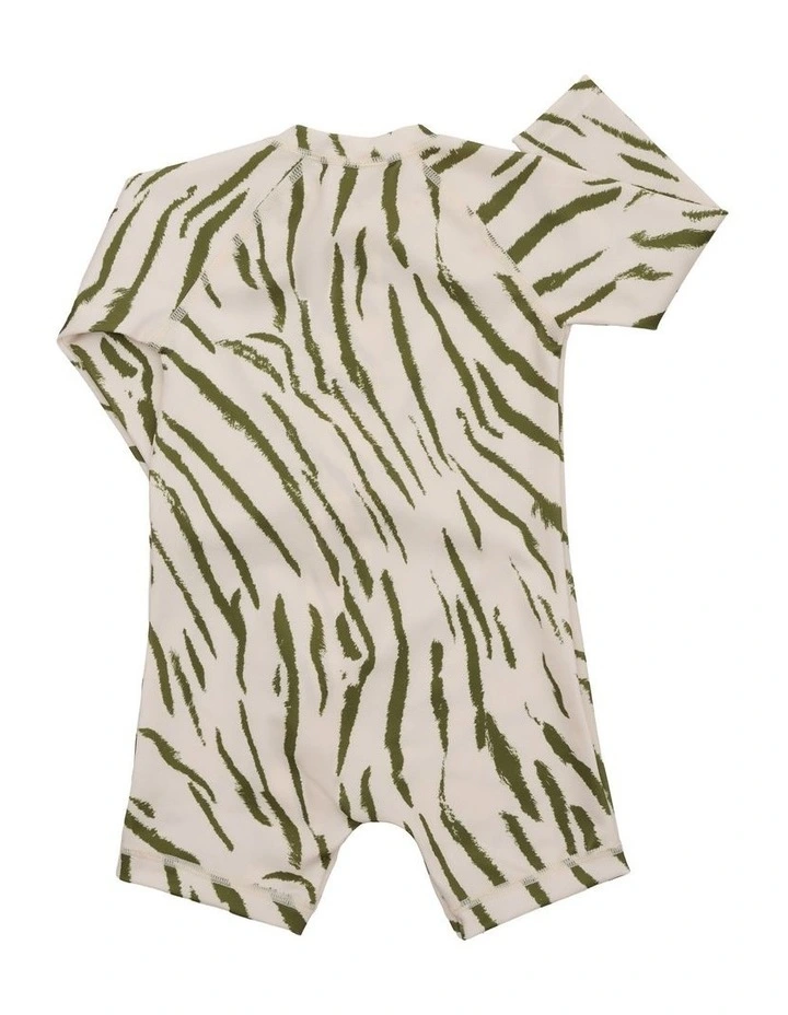 Baby Swim Long Sleeve Zippy in Green image 2