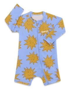 Baby Swim Long Sleeve Zippy in Blue