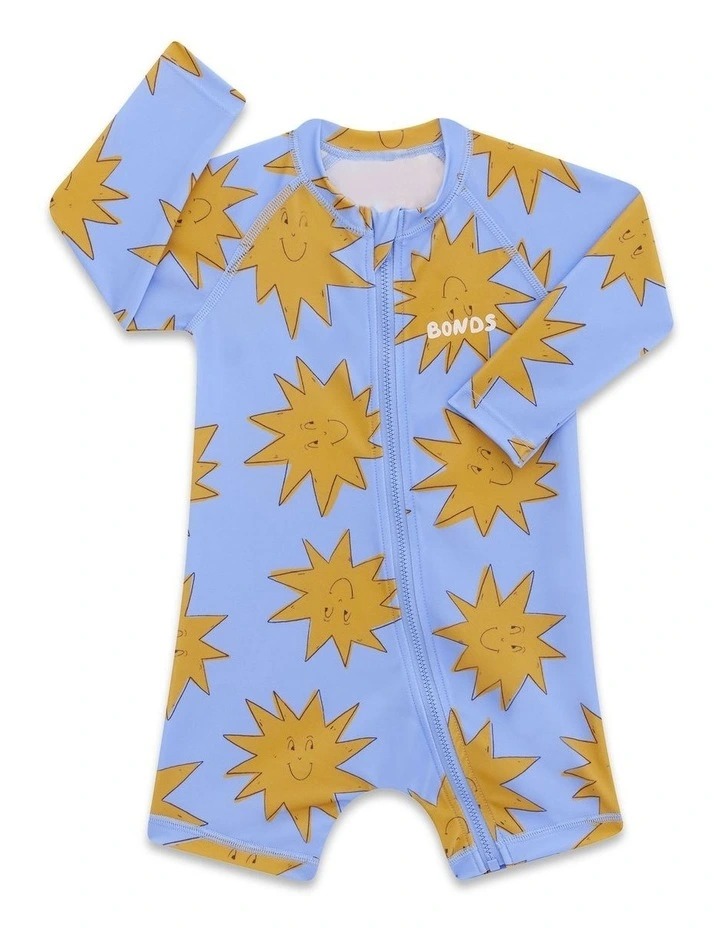 Baby Swim Long Sleeve Zippy in Blue image 1