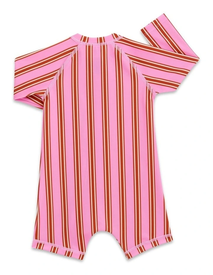 Baby Swim Long Sleeve Zippy in Pink image 2
