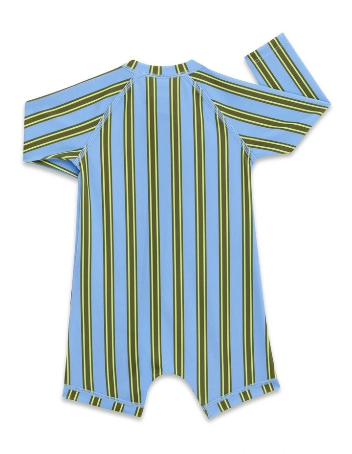 Baby Swim Long Sleeve Zippy in Blue image 2