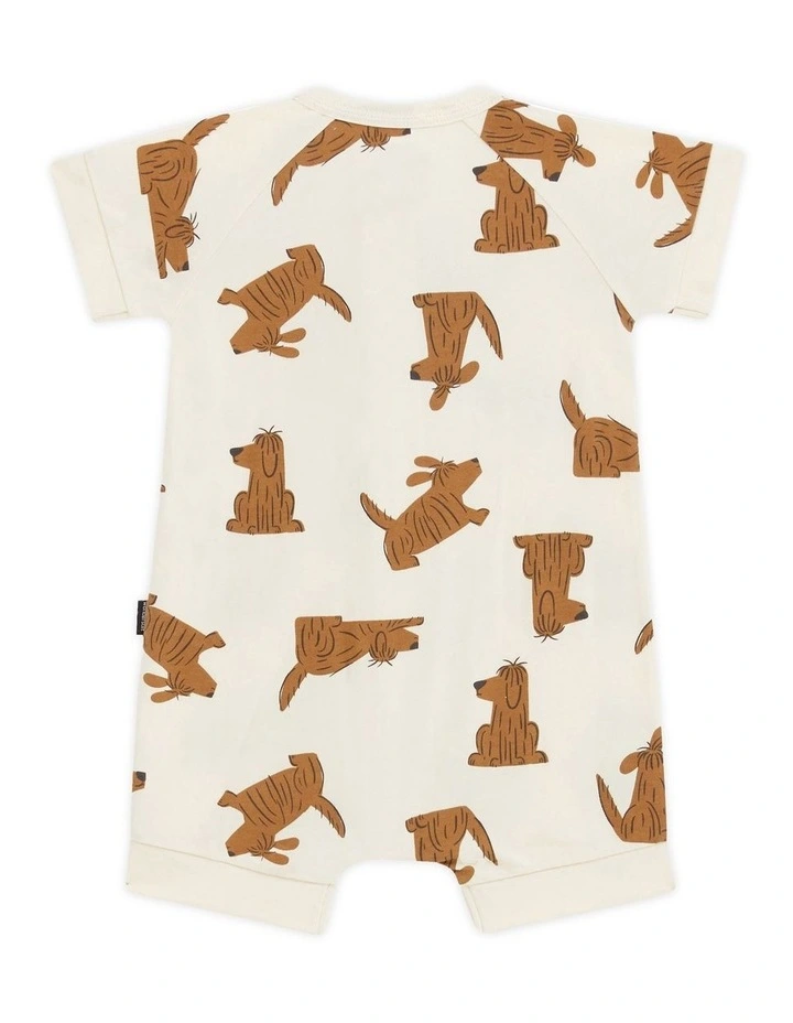 Zip Romper in Brown image 2