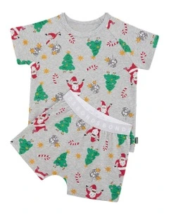 Tee Sleep Set in Disco Santa