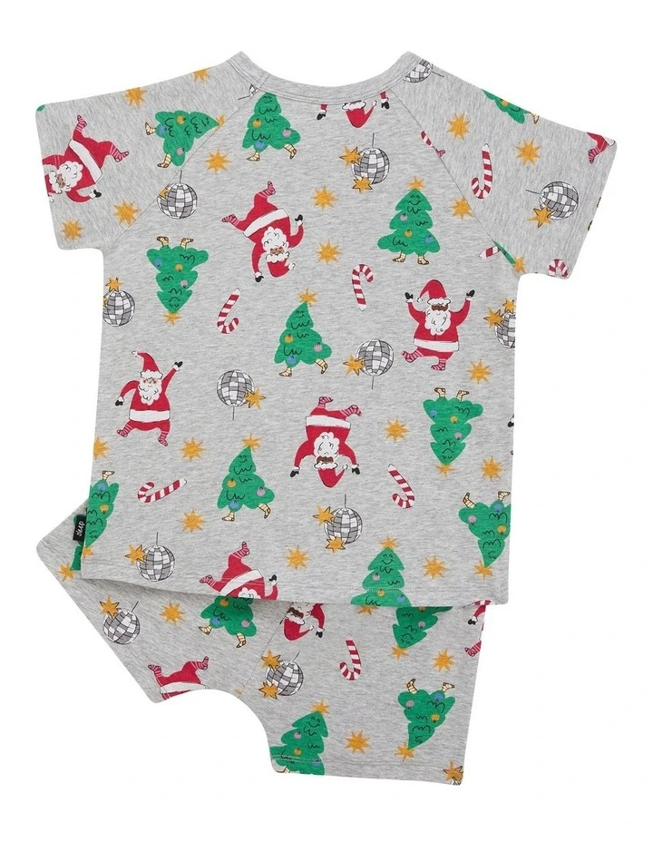 Tee Sleep Set in Disco Santa image 2