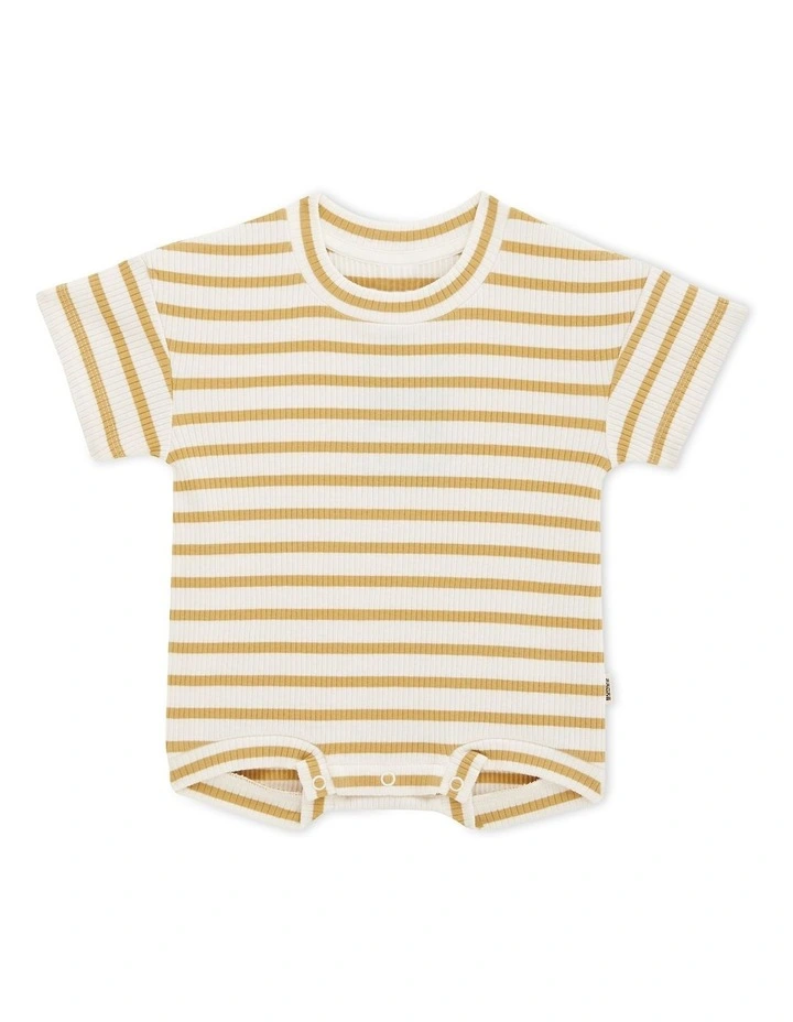 Wide Needle Rib Slouchy Suit in Drying Clay/Marscapone image 1