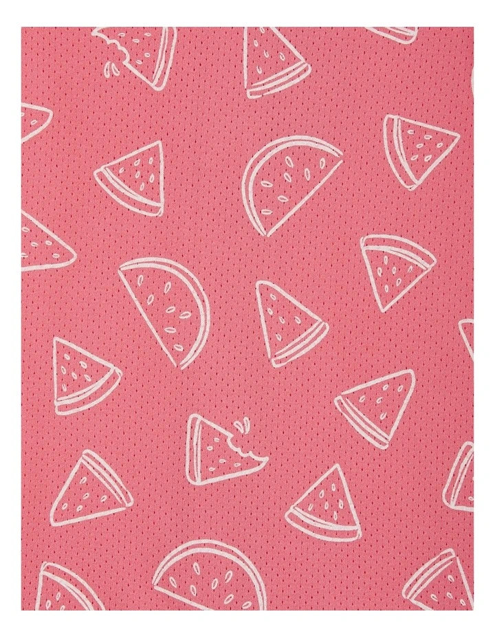 Wondercool Eyelet Zip Romper in Watermelon Breeze image 3