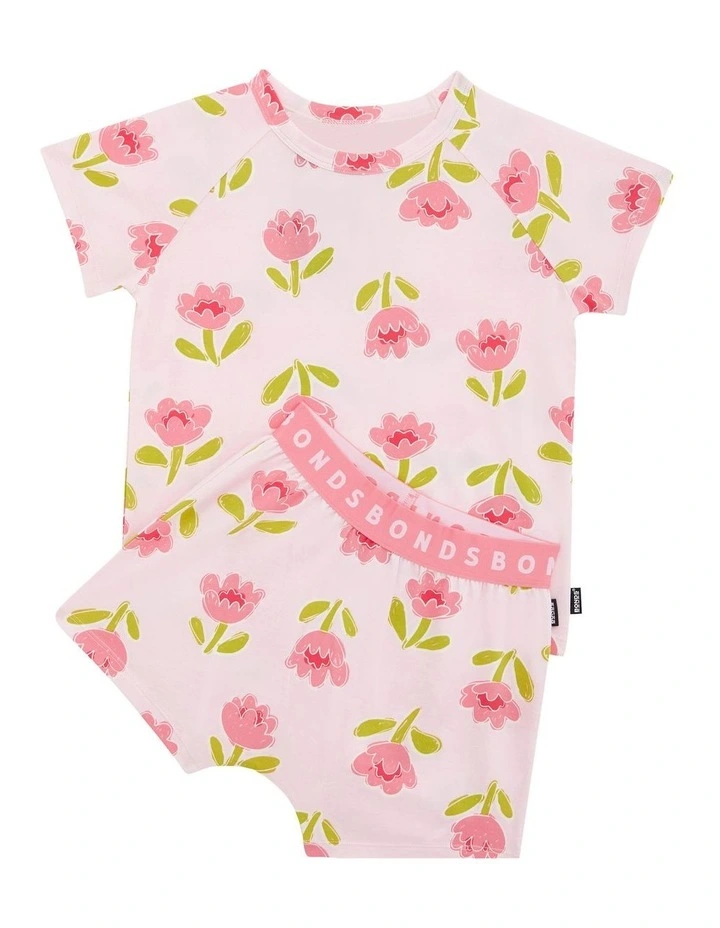 Tee Sleep Set in Sunlit Petals Pink image 1