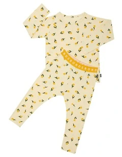 Kids Long Sleeve Sleep Set in Yellow