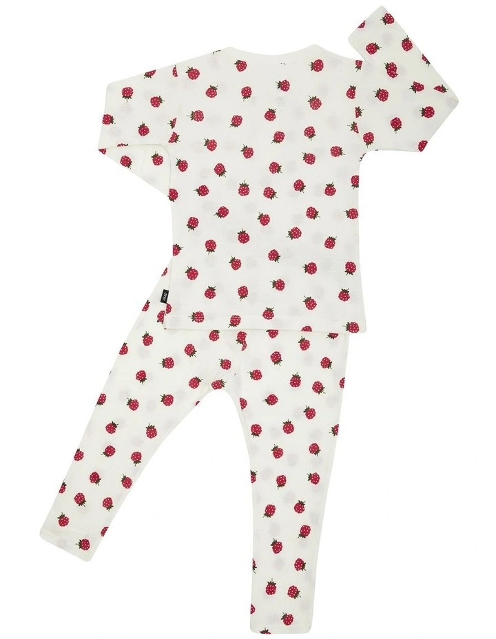 Long Sleeve Waffle Sleep Set in Print Ydj image 2