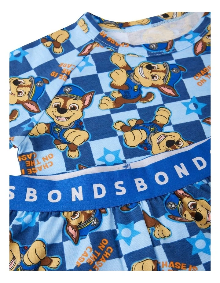 Paw Patrol Long Sleeved Sleep Set in Chase is on the Case Print image 3