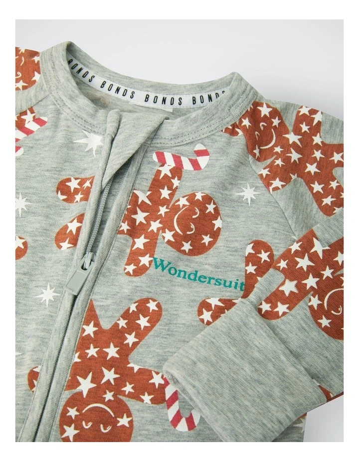 Baby Zip Romper in Grey image 3