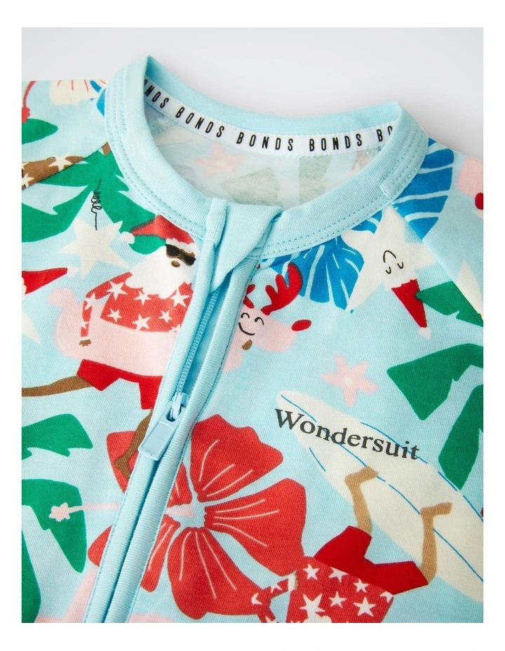 Baby Zip Romper in Blue image 3