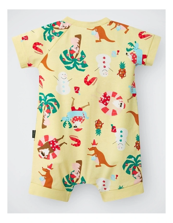 Baby Zip Romper in Yellow image 2