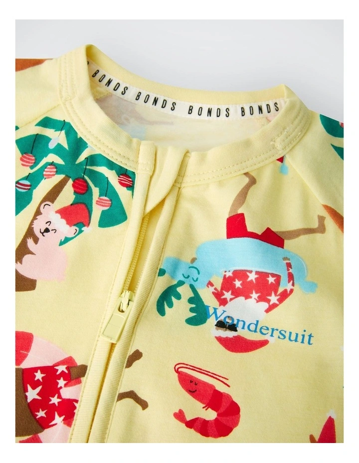 Baby Zip Romper in Yellow image 3
