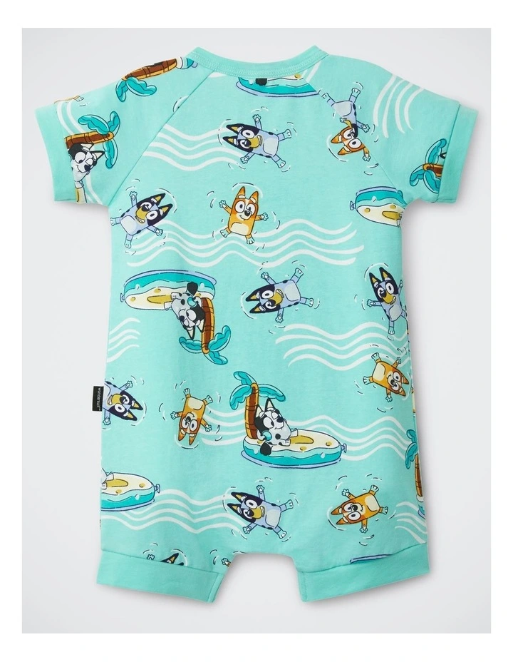 Baby Bluey x Bonds Zip Romper in Print Jvu image 2