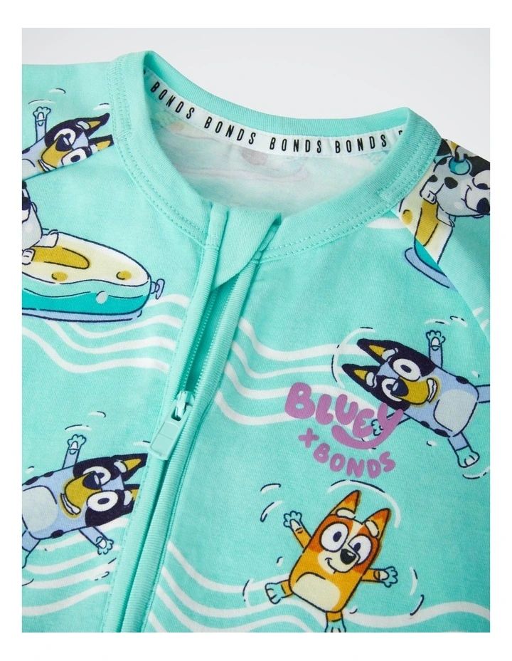 Baby Bluey x Bonds Zip Romper in Print Jvu image 3