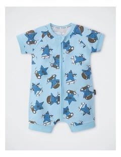Baby Zip Romper in Skater Dude