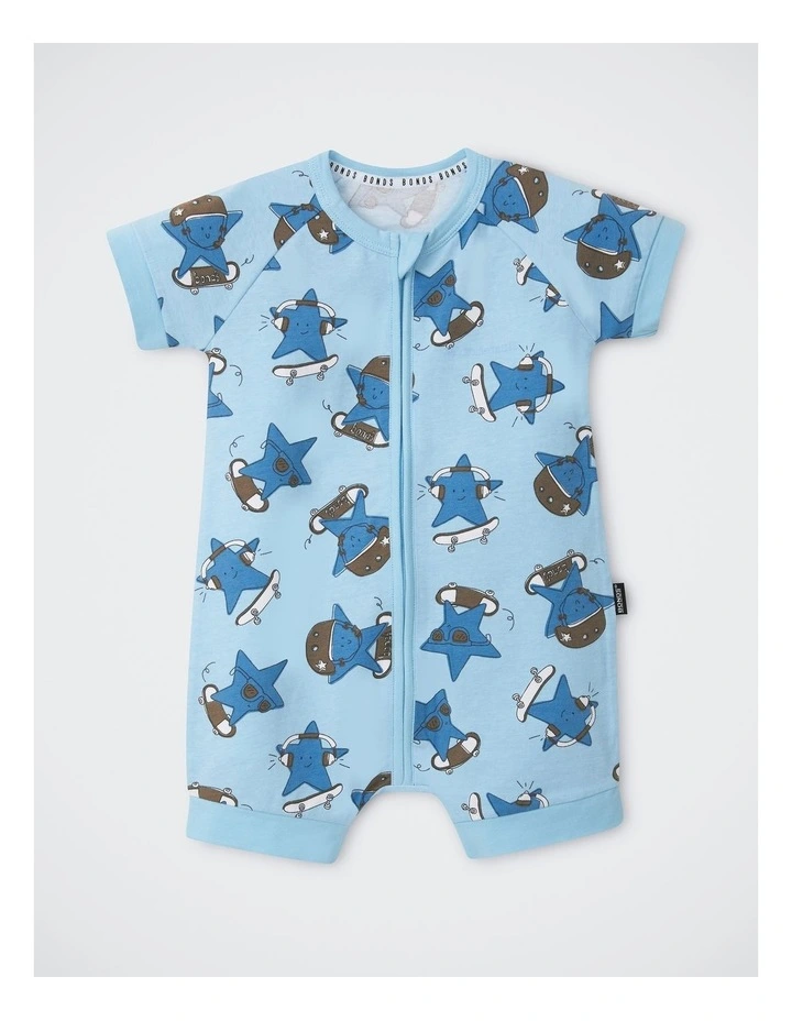 Baby Zip Romper in Skater Dude image 1