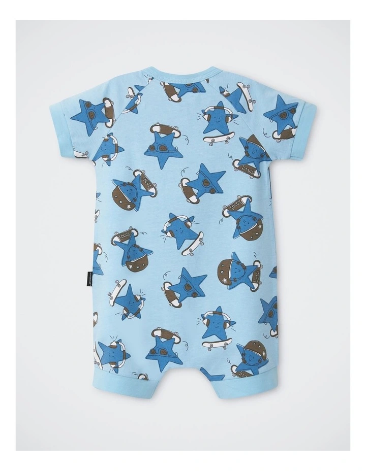 Baby Zip Romper in Skater Dude image 2