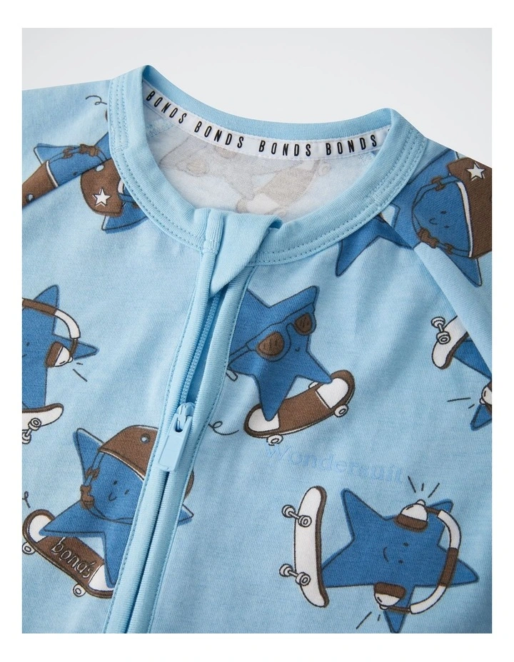 Baby Zip Romper in Skater Dude image 3
