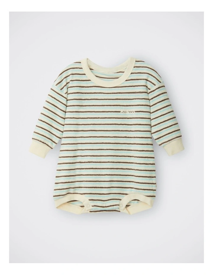 Baby Terry Slouchy Suit in Stripe T13 image 1