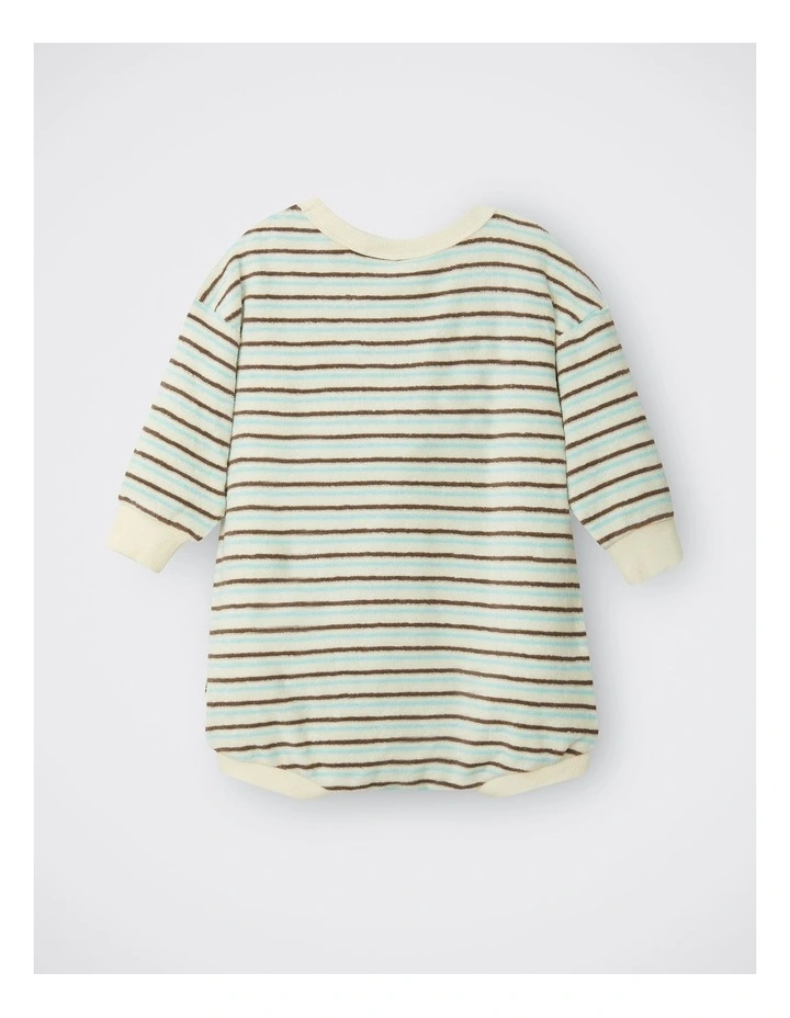 Baby Terry Slouchy Suit in Stripe T13 image 2