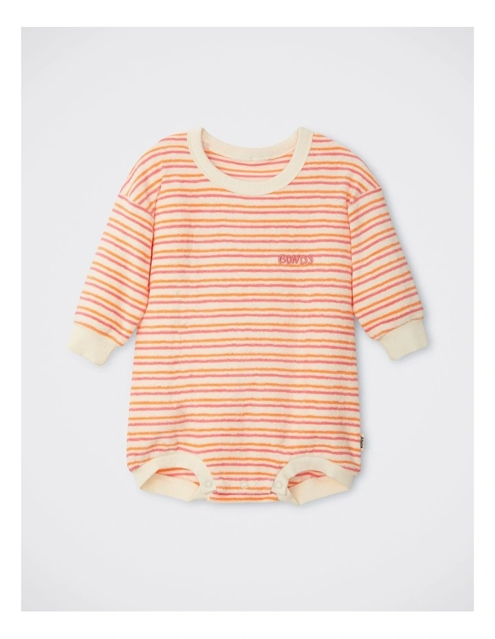Baby Terry Slouchy Suit in Stripe T17 image 1