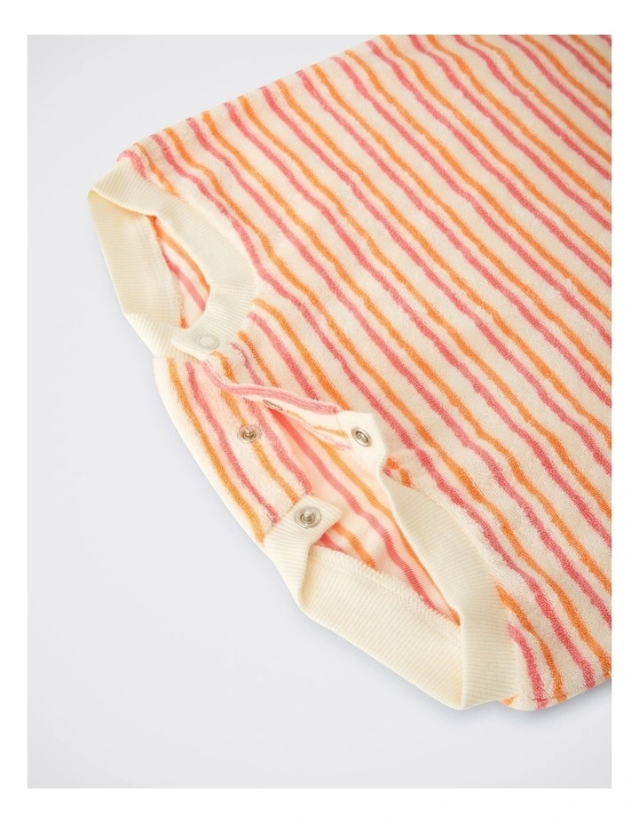 Baby Terry Slouchy Suit in Stripe T17 image 3