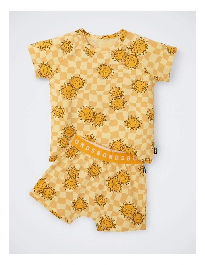 Kids Tee Sleep Set in Checky Sun image 1