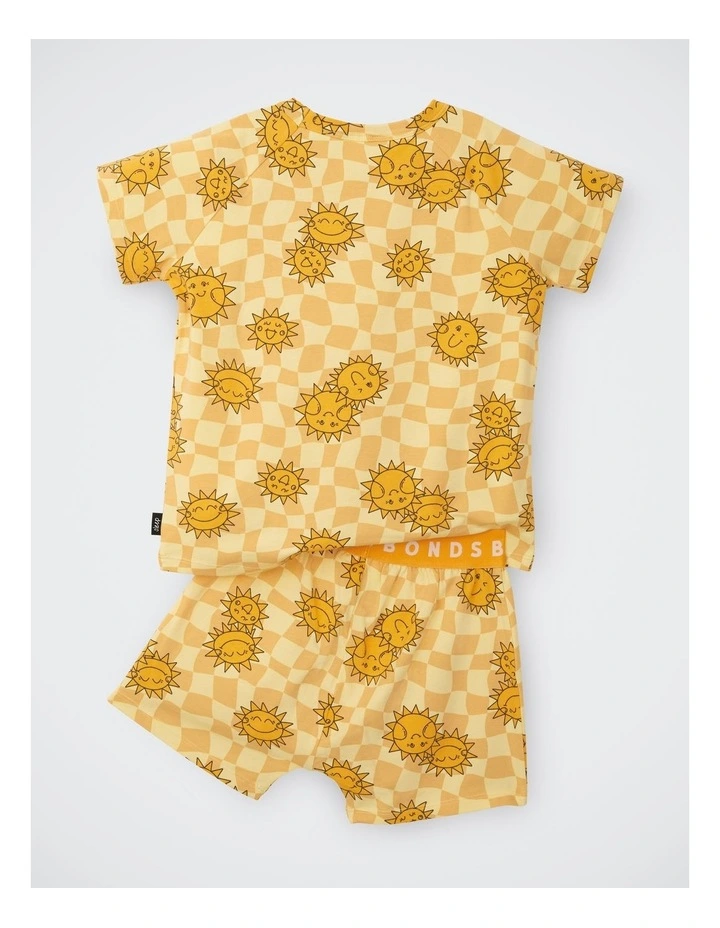 Kids Tee Sleep Set in Checky Sun image 2