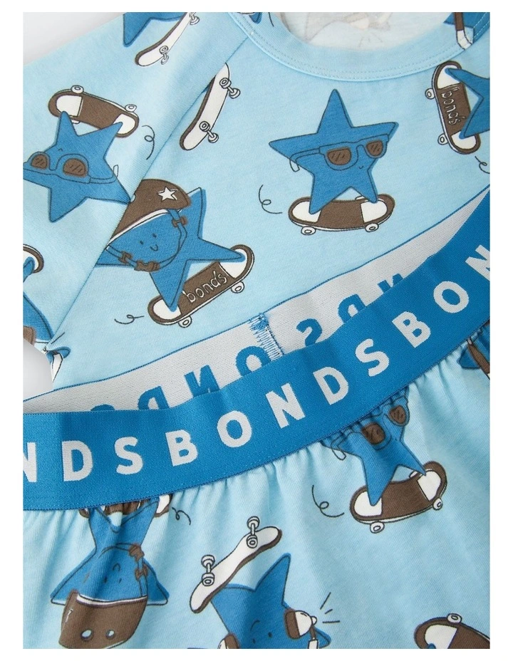 Kids Tee Sleep Set in Star Shred Blue image 3