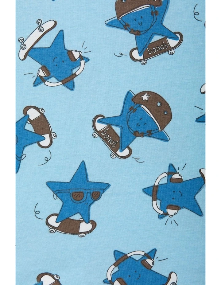 Kids Tee Sleep Set in Star Shred Blue image 4