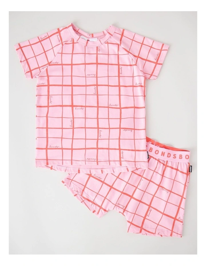 Kids Tee Sleep Set in Bonds Skater Squares Sleep image 1
