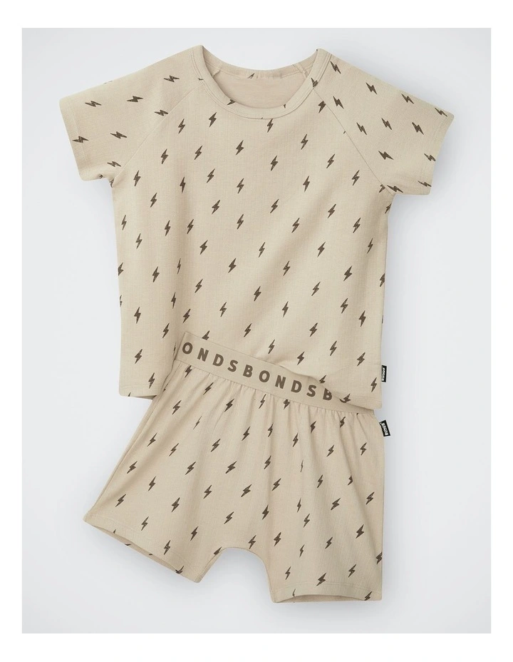 Kids Pointelle Short Sleeve Sleep Set in Sparkle Strike image 1