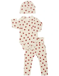 Baby Newbies Organic Cotton Gift Set in Berry Bloom