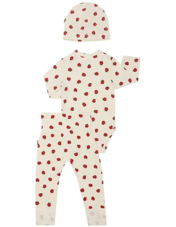 Baby Newbies Organic Cotton Gift Set in Berry Bloom image 2