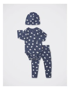 Baby Newbies Organic Cotton Gift Set in Counting Sheep Blue