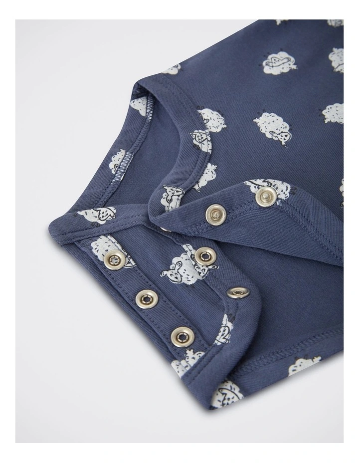 Baby Newbies Organic Cotton Gift Set in Counting Sheep Blue image 3