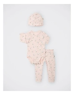 Baby Newbies Organic Cotton Gift Set in Counting Sheep Pink