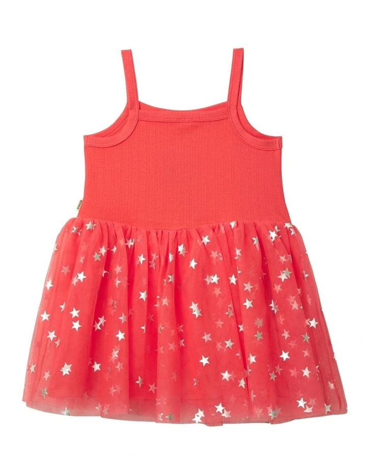 Girls Christmas Pointelle Tutu Dress in Print Lrm image 2