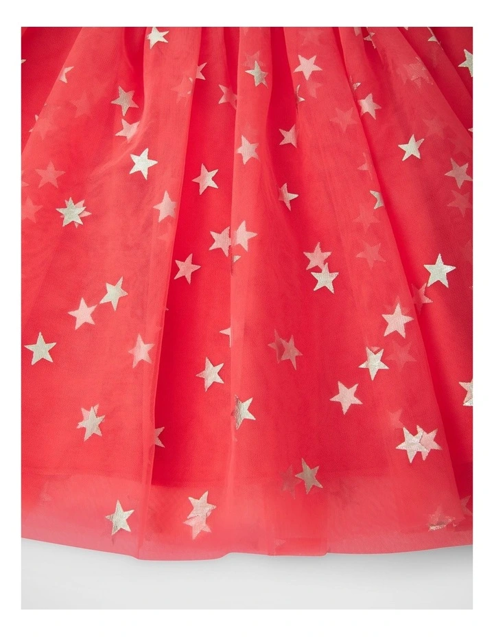 Girls Christmas Pointelle Tutu Dress in Print Lrm image 3